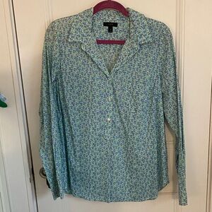 JCrew Floral Button-Up Blouse Size 12